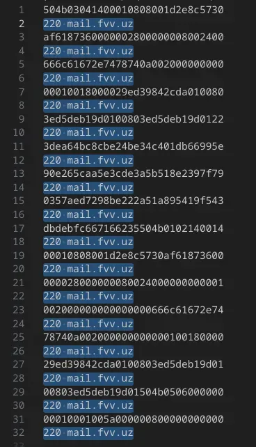 Your Mailing Hex Data